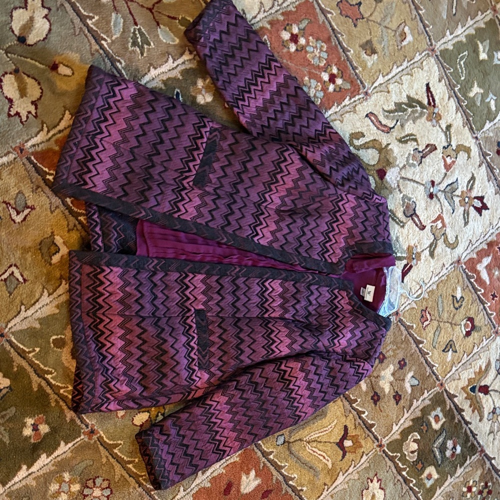 Chico's Purple Zigzag Jacket